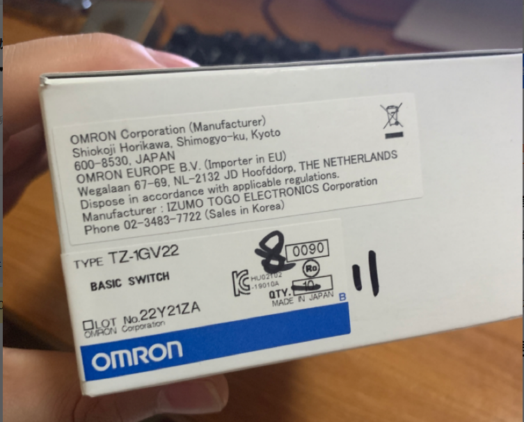 Omron/欧姆龙原装全新正品耐高温微动开关TZ-1GV22 